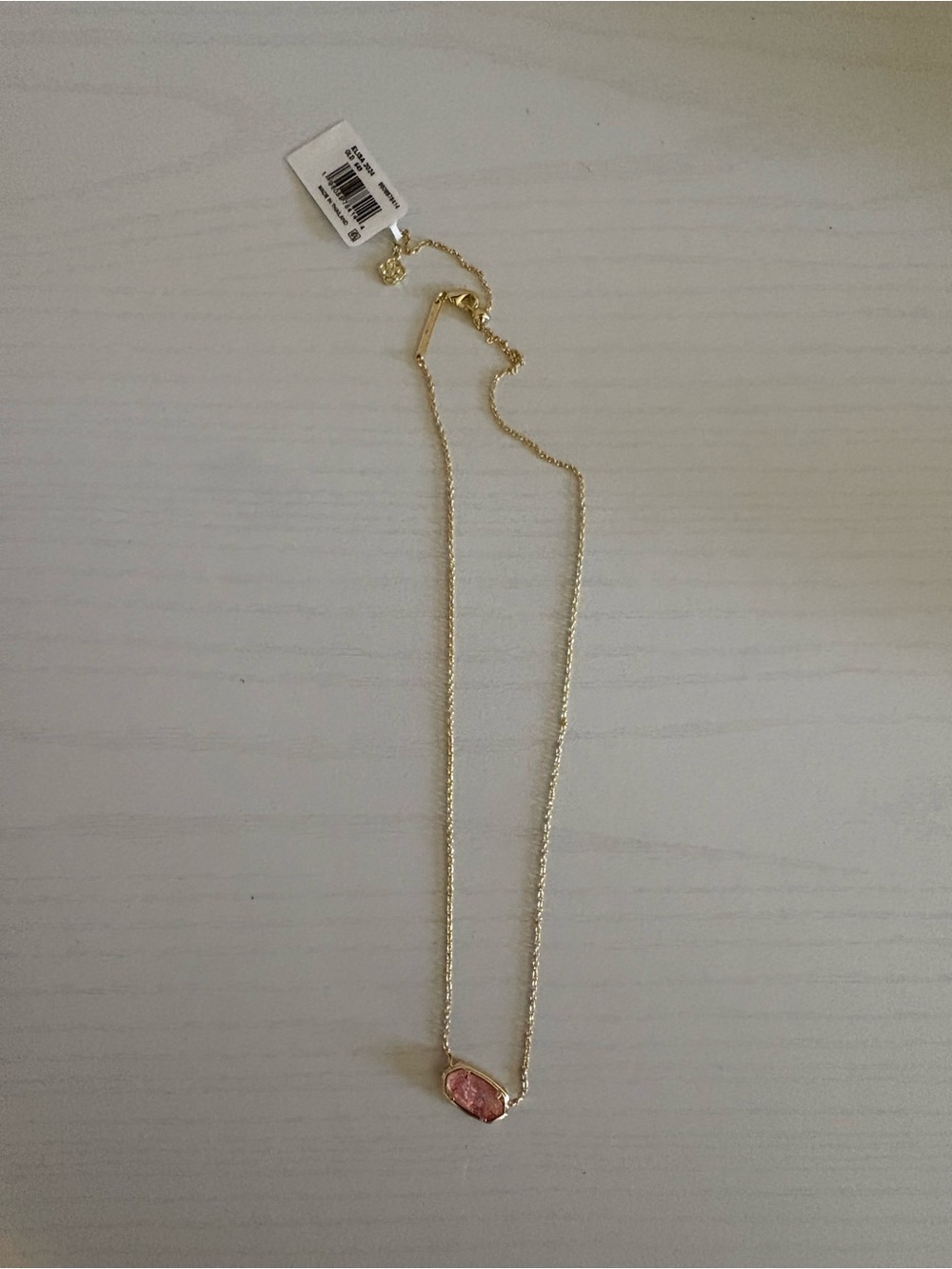 Kendra Scott 2024 Elisa necklace pink & gold new